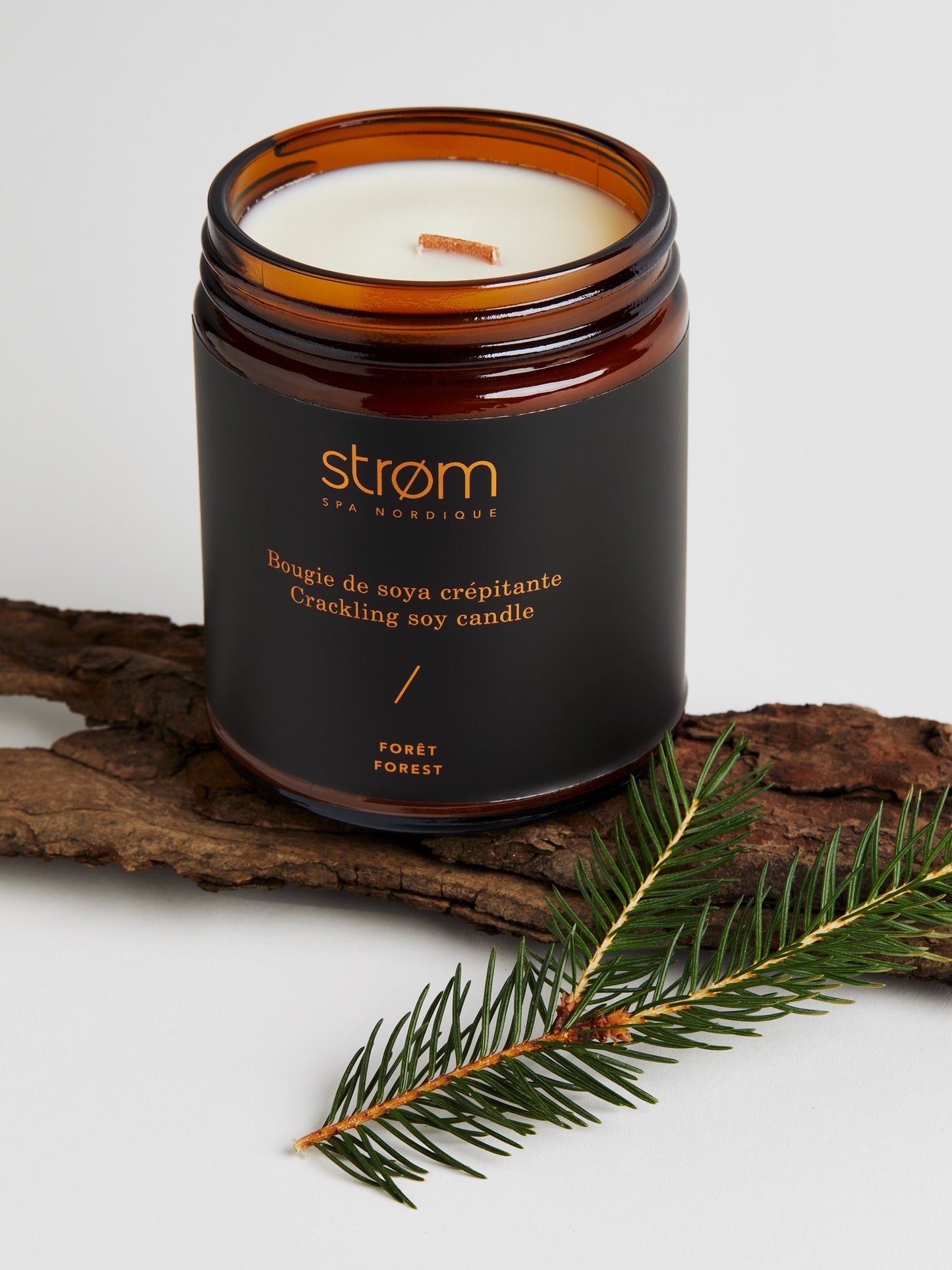 Bougie crépitante - Forêt ( Strøm spa nordique )