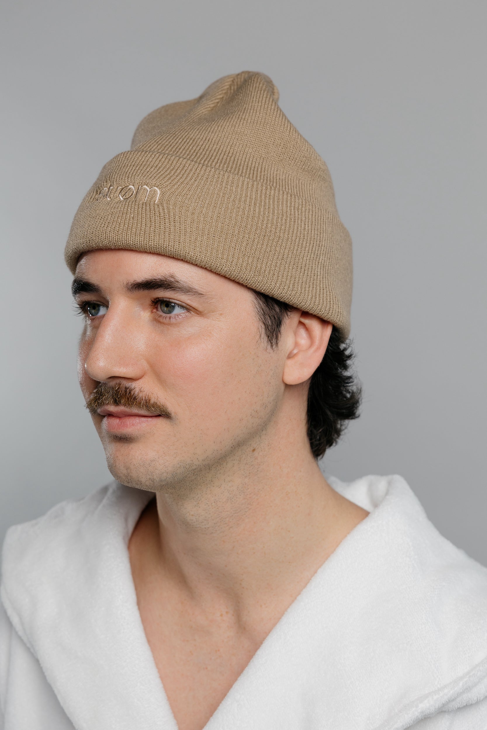 Tuque tricot à revers - Beige chaud ( Strøm spa nordique )