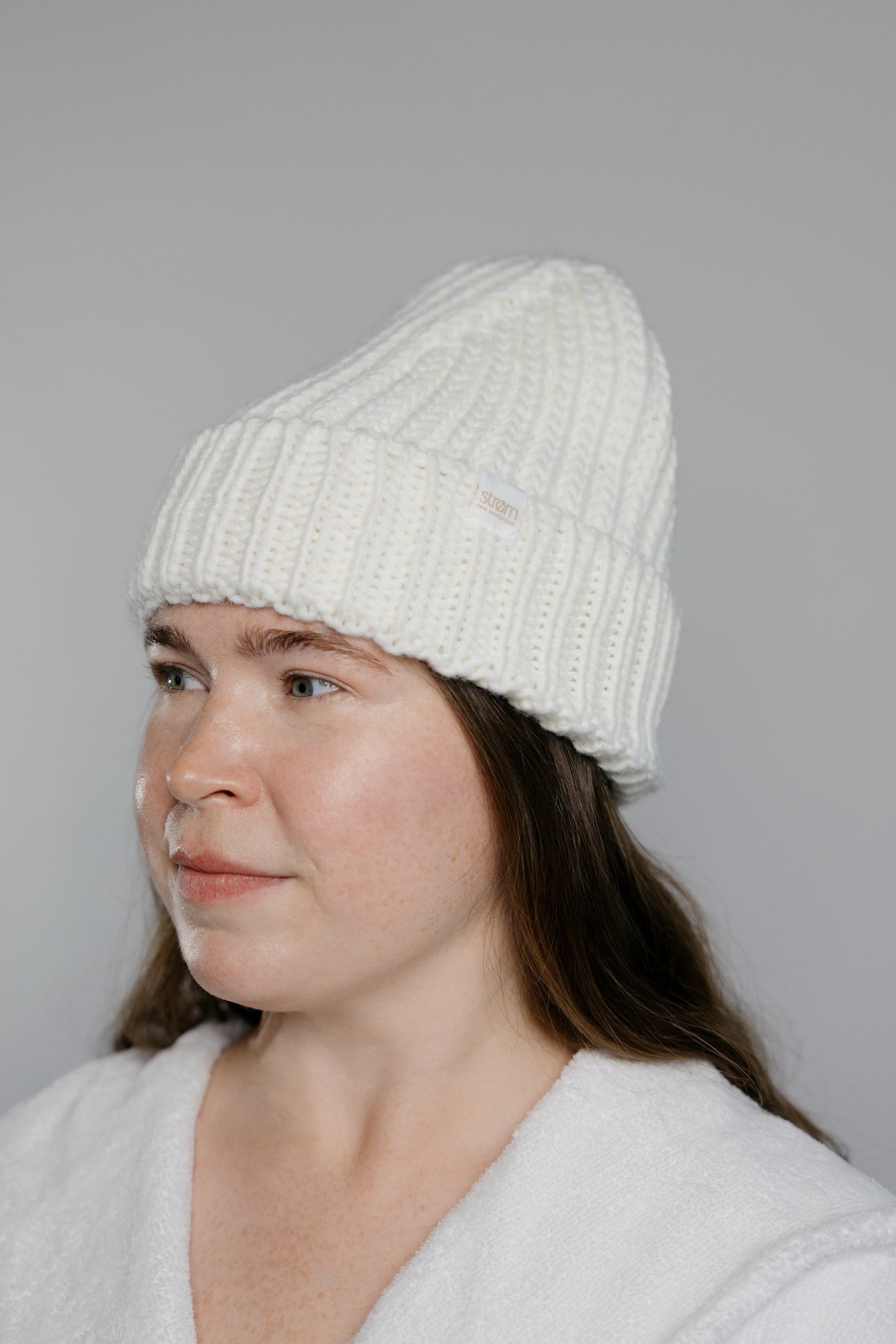 Tuque en maille - Blanc ( Strøm spa nordique )