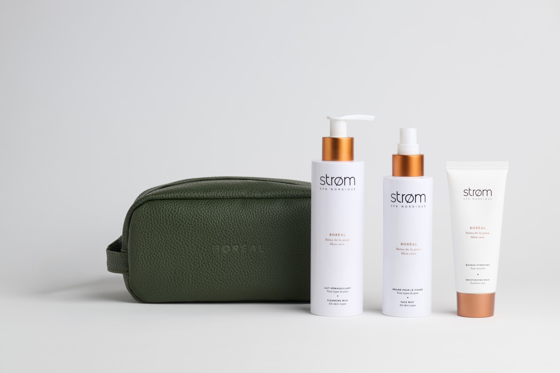 Trousse BORÉAL essentiels visage – Tous types de peau - ( Strøm spa nordique )