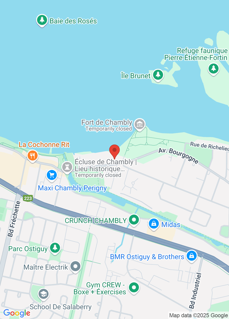 Carte du Strøm spa nordique Campus Strøm. Cliquer pour naviguer avec Google Maps.